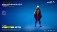 Disassembled C-3PO is currently listed in the Item Shop (Image via Epic Games)